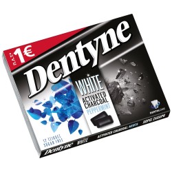 Dentyne white activated charcoal peppermint