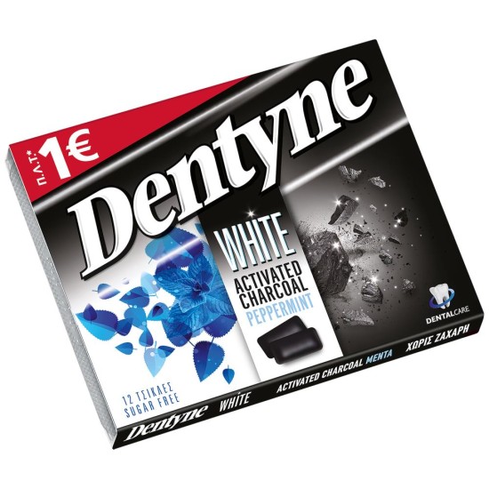 Dentyne white activated charcoal peppermint