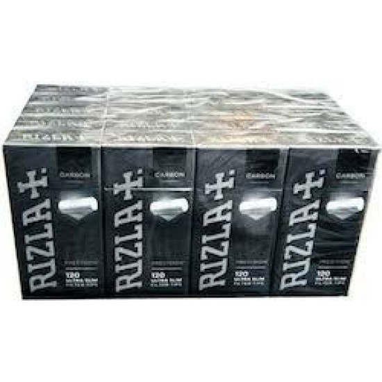 Rizla Carbon Ultra Slim 120 Filter Tips Κουτα Φιλτρακια 20 Τεμαχια