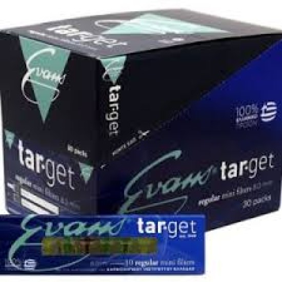 Πιπακια Evans Target Regular Mini Filters 8,0mm Κουτα Πιπακια 30 Τεμαχια