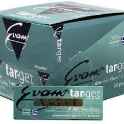Πιπακια Evans Target Slim Mini Filters 6,0mm Κουτα Πιπακια 30 Τεμαχια